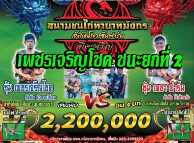 เพชรเจริญโชค 🆚  เตชา ฟาร์ม 🟥เพชรเจริญโชค ชนะยกที่ 2