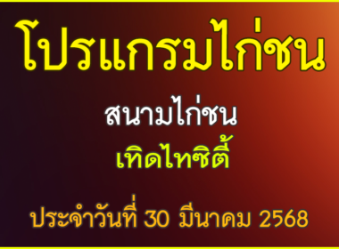 ณ สนามไก่ชน เทิดไท ซิตี้ ประจำวันที่ 30 มีนาคม 2568