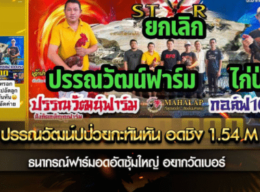 ปรรณวัฒน์ฟาร์ม ป่วยกะทันหัน อดชิง 1,540,000 บาท