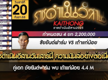 ราชดำเนินอีสานวันเสาร์นี้ ความมันส์อย่างต่อเนื่อง