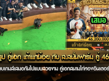 บทสรุป คู่เอก เถ้าแก่น้อย กับ ส.สนั่นฟาร์ม คู่ชิง 46,200,000 บาท