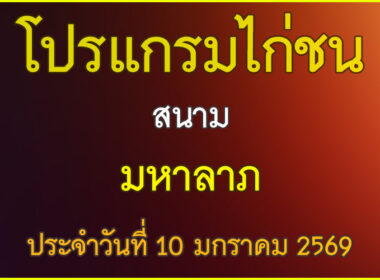 ณ สนามไก่ชน มหาลาภ ประจำวันที่ 10 มกราคม 2569