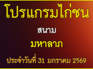 ณ สนามไก่ชน มหาลาภ ประจำวันที่ 31 มกราคม 2569